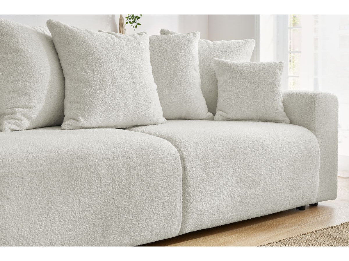 Canapea Extensibilă 3 locuri LIVIGNO, cu ladă de depozitare, 235x93x100 cm - Prestigehome.ro - Canapea - Prestige #color_Alb-Anthology