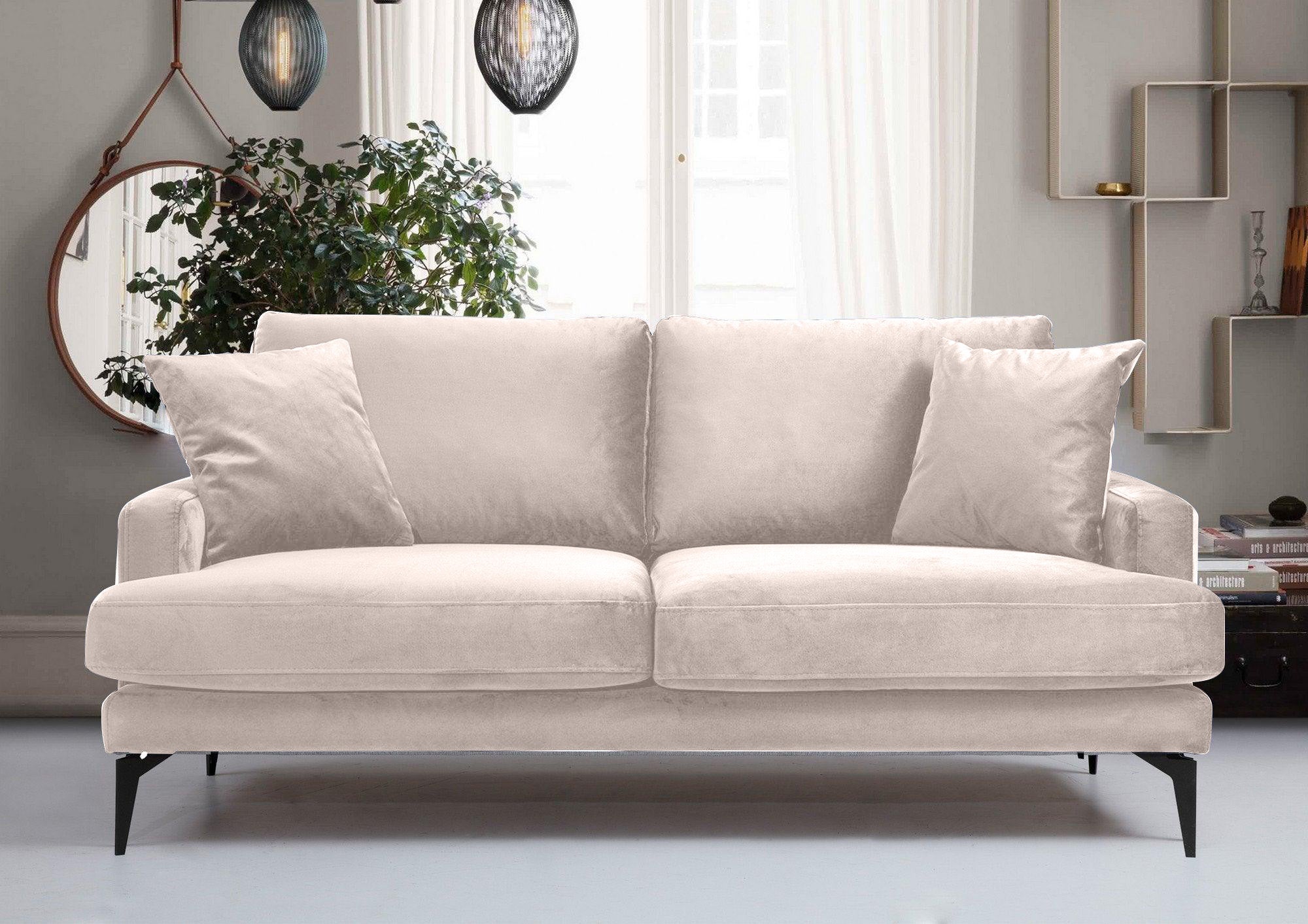 Canapea Fixă AZURRO, 2 locuri, 175x90x85 cm - Prestigehome.ro - Canapea - Prestige #color_Velutto-Bej