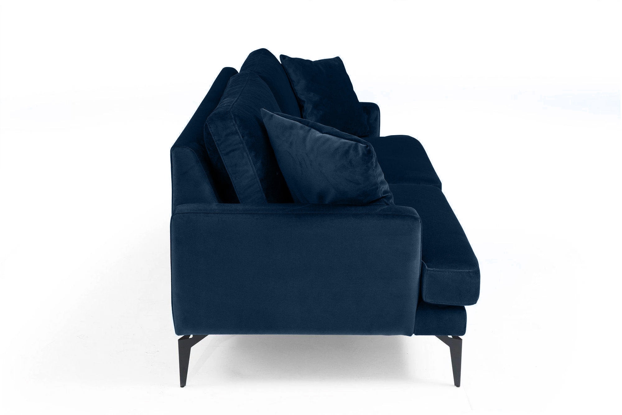 Canapea Fixă AZURRO, 2 locuri, 175x90x85 cm - Prestigehome.ro - Canapea - Prestige #color_Velutto-Albastru