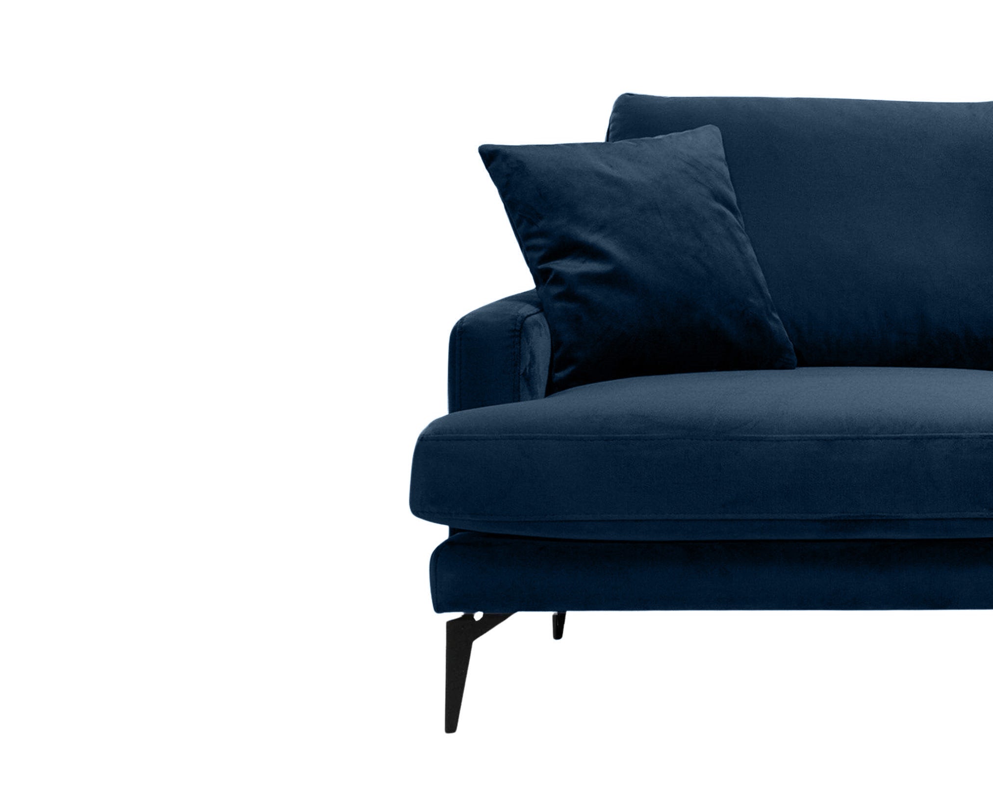 Canapea Fixă AZURRO, 2 locuri, 175x90x85 cm - Prestigehome.ro - Canapea - Prestige #color_Velutto-Albastru