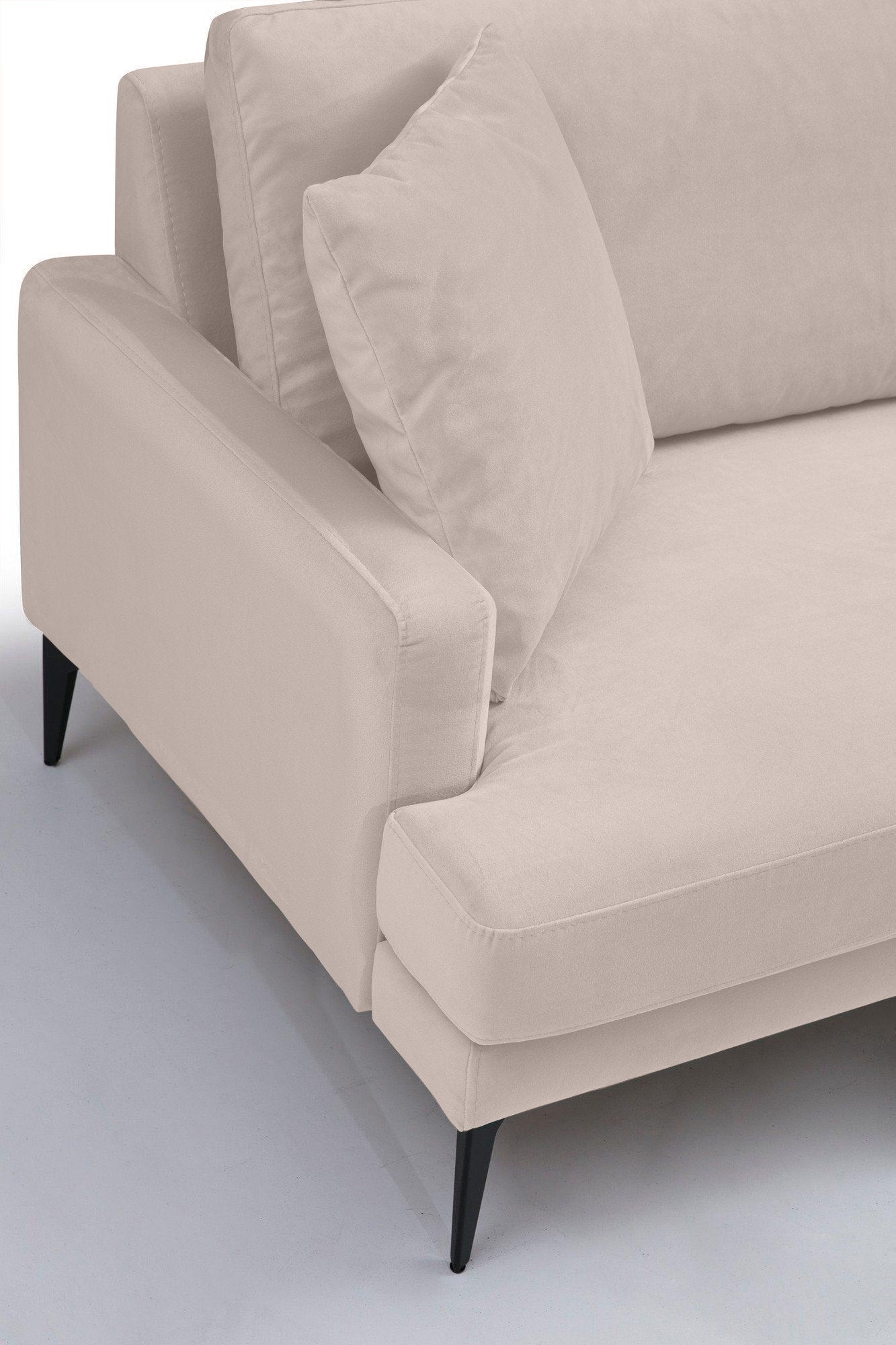 Canapea Fixă AZURRO, 2 locuri, 175x90x85 cm - Prestigehome.ro - Canapea - Prestige #color_Velutto-Bej