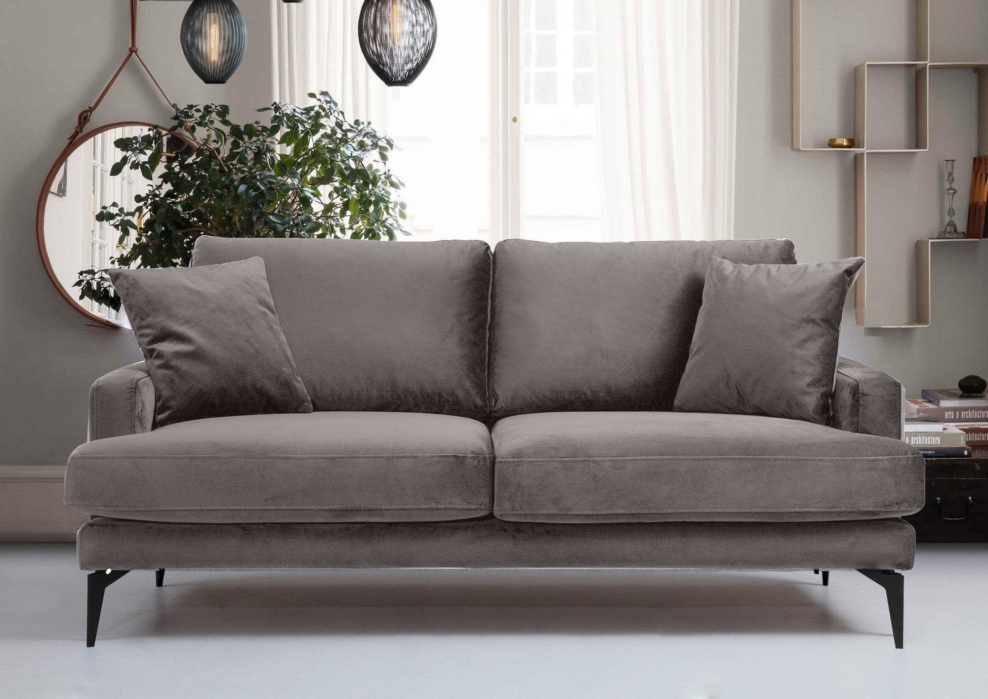 Canapea Fixă AZURRO, 2 locuri, 175x90x85 cm - Prestigehome.ro - Canapea - Prestige #color_Velutto-Gri