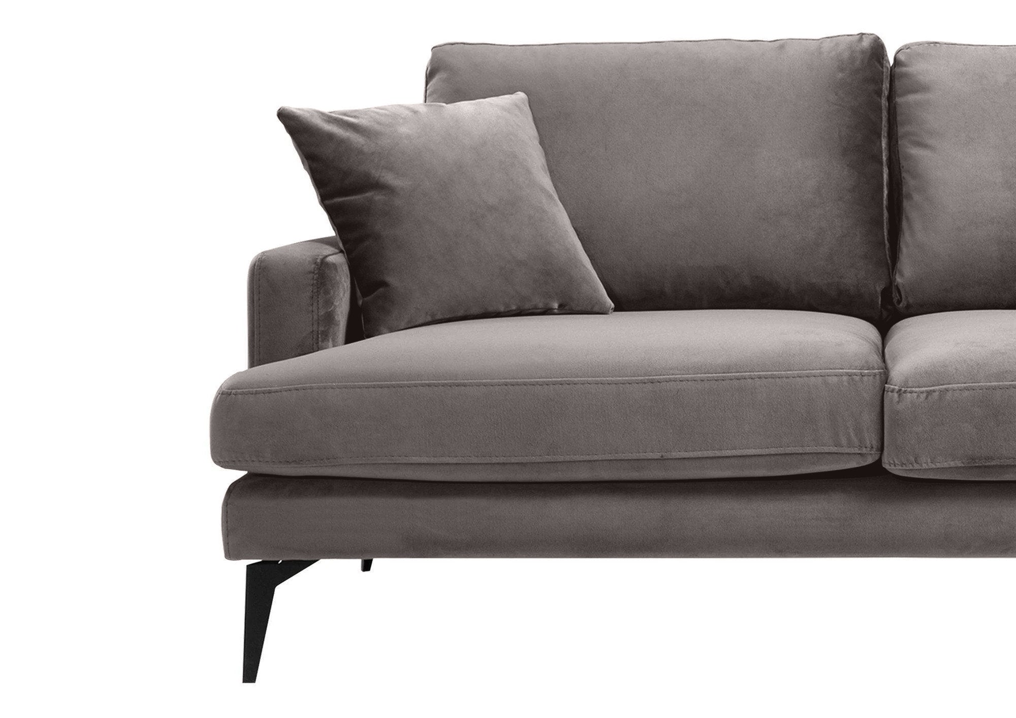 Canapea Fixă AZURRO, 2 locuri, 175x90x85 cm - Prestigehome.ro - Canapea - Prestige #color_Velutto-Gri