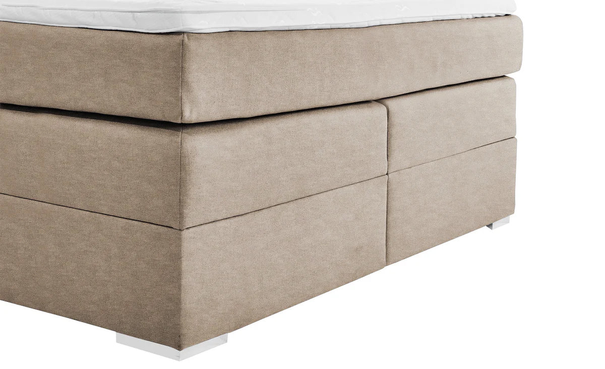 Pat Tapitat Charlotte, cu lada de depozitare, Gri, Prestigehome.ro, Prestige, #Color_bej-enjoy