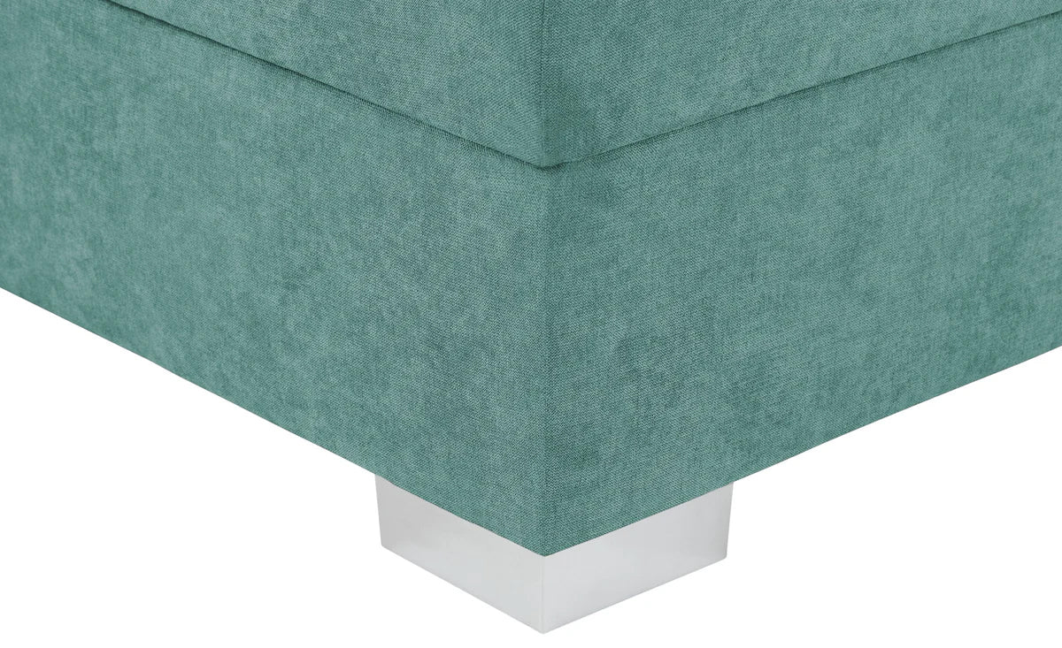 Pat Tapitat Charlotte, cu lada de depozitare, Gri, Prestigehome.ro, Prestige, #Color_menta-enjoy