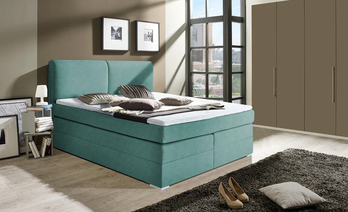 Pat Tapitat Charlotte, cu lada de depozitare, Gri, Prestigehome.ro, Prestige, #Color_menta-enjoy