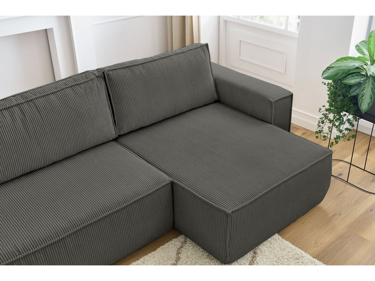 Colțar in formă de U Extensibil CLOUD, cu ladă de depozitare, 384x148x88cm - Prestigehome.ro - Coltar - Prestige - #color_Antracit-Zoom