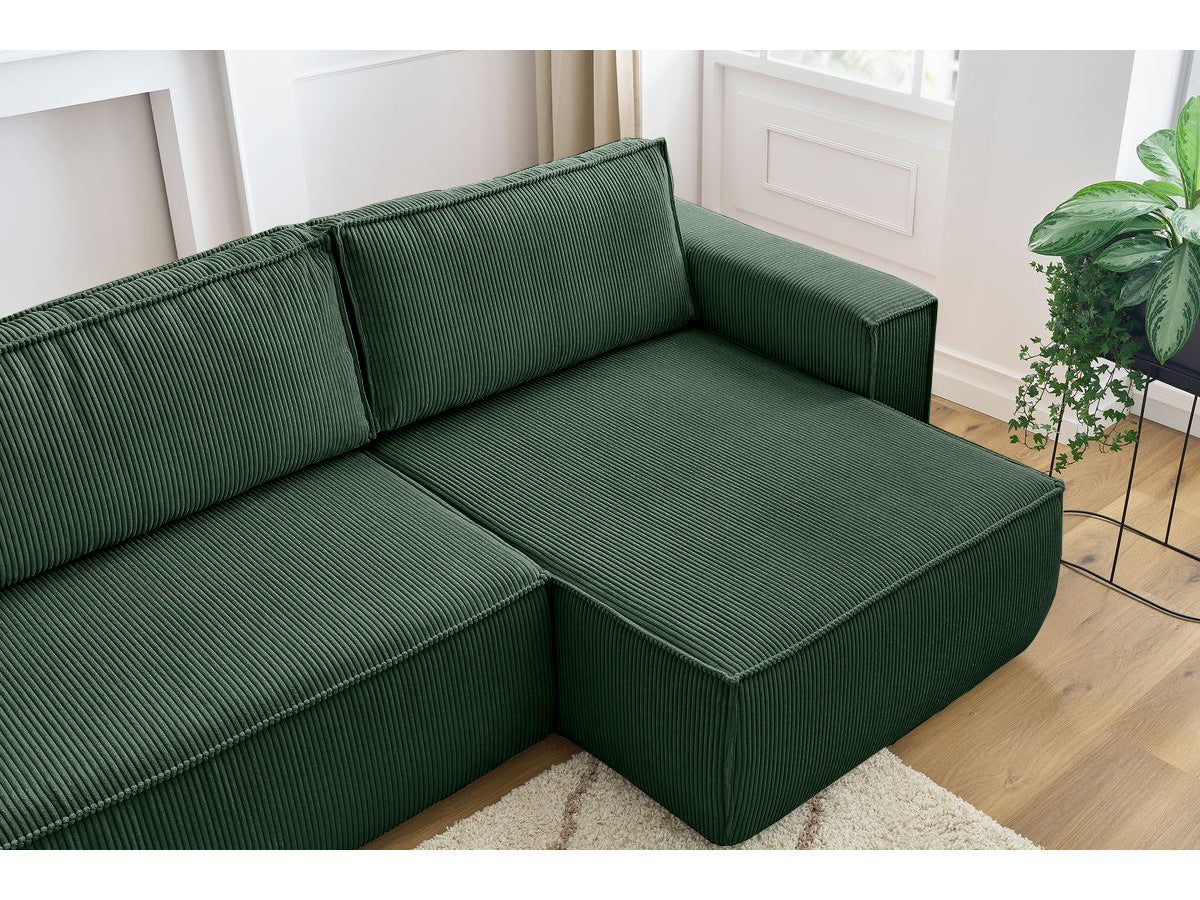 Colțar in formă de U Extensibil CLOUD, cu ladă de depozitare, 384x148x88cm - Prestigehome.ro - Coltar - Prestige - #color_Verde-Zoom