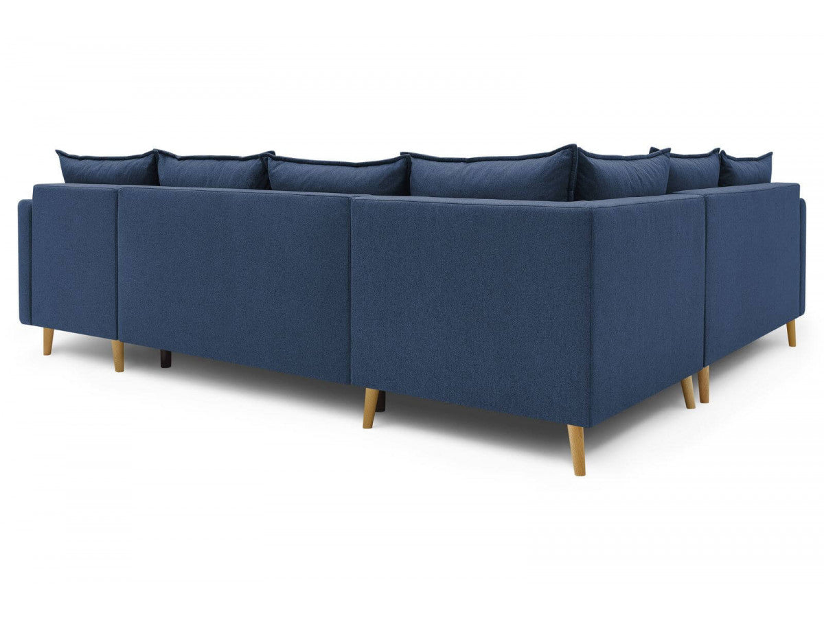 Colțar Panoramic Extensibil JULIET, cu ladă de depozitare, variante stânga/dreapta, 316x246x95 cm - Prestigehome.ro - Canapea - Prestige #color_Albastru-Inchis-Como