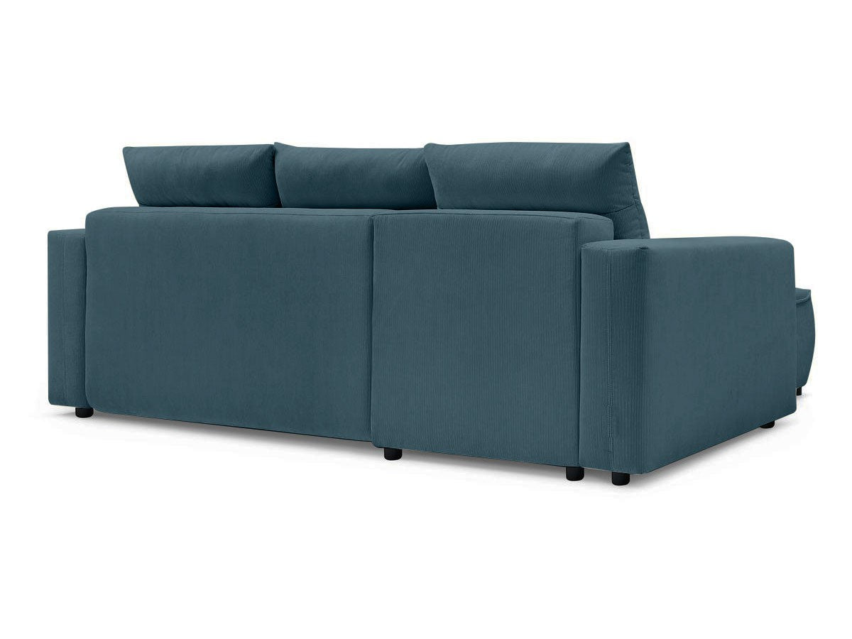 Colțar Extensibil HALSON, cu ladă de depozitare, șezlong interschimbabil, 256x158x90 cm - Prestigehome.ro - Colțar - Prestige #color_Albastru-Fjord