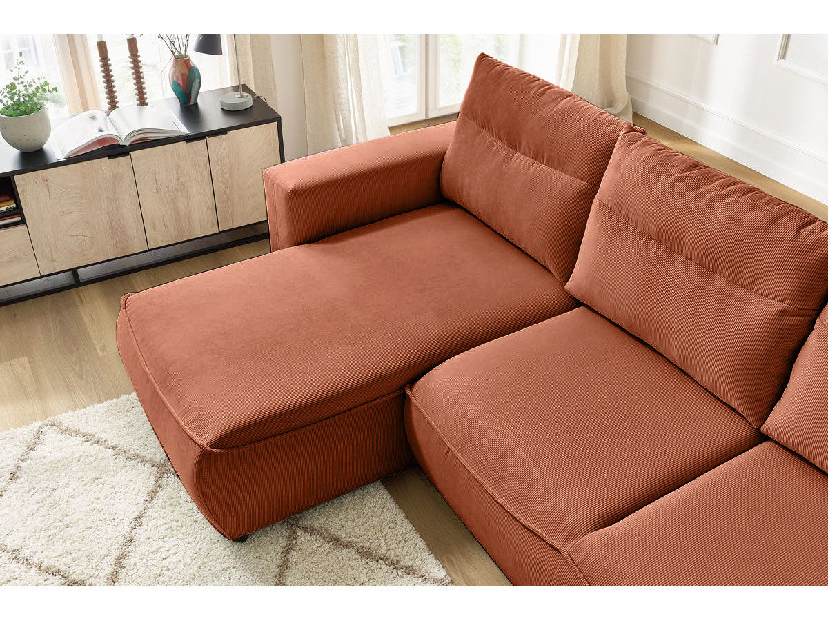 Colțar Extensibil HALSON, cu ladă de depozitare, șezlong interschimbabil, 256x158x90 cm - Prestigehome.ro - Colțar - Prestige #color_Maro-Fjord