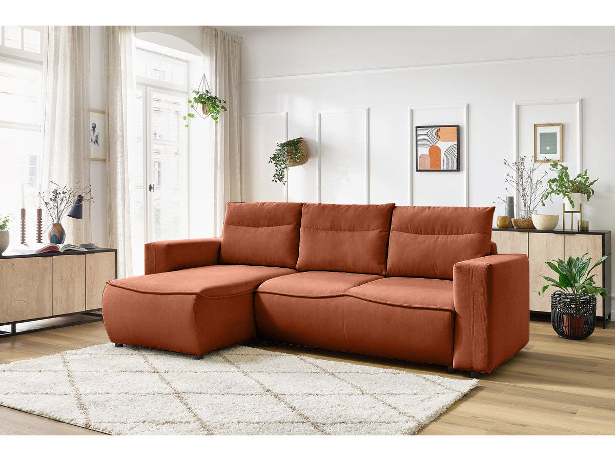 Colțar Extensibil HALSON, cu ladă de depozitare, șezlong interschimbabil, 256x158x90 cm - Prestigehome.ro - Colțar - Prestige #color_Maro-Fjord