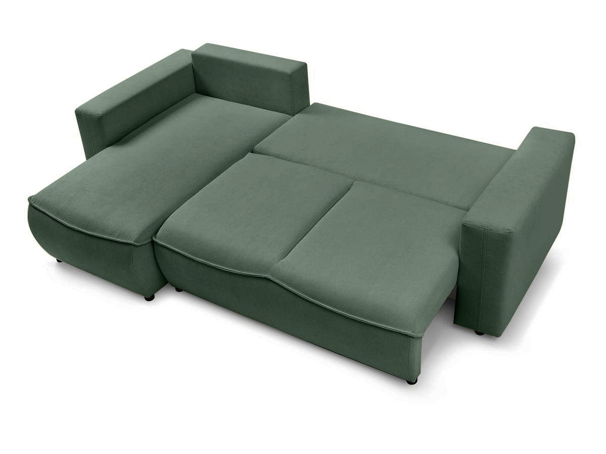 Colțar Extensibil HALSON, cu ladă de depozitare, șezlong interschimbabil, 256x158x90 cm - Prestigehome.ro - Colțar - Prestige #color_Verde-Fjord