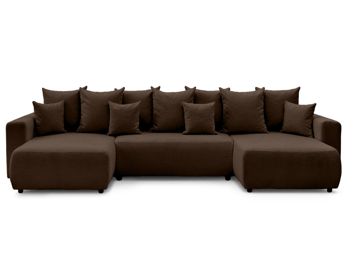 Colțar Panoramic Extensibil LIVIGNO, cu ladă de depozitare, 386x153x95 cm - Prestigehome.ro - Canapea - Prestige #color_Maro-Anthology