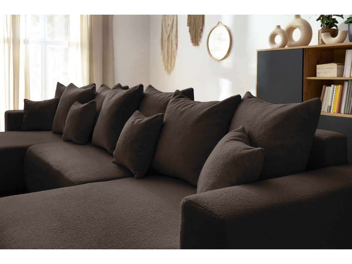 Colțar Panoramic Extensibil LIVIGNO, cu ladă de depozitare, 386x153x95 cm - Prestigehome.ro - Canapea - Prestige #color_Maro-Anthology