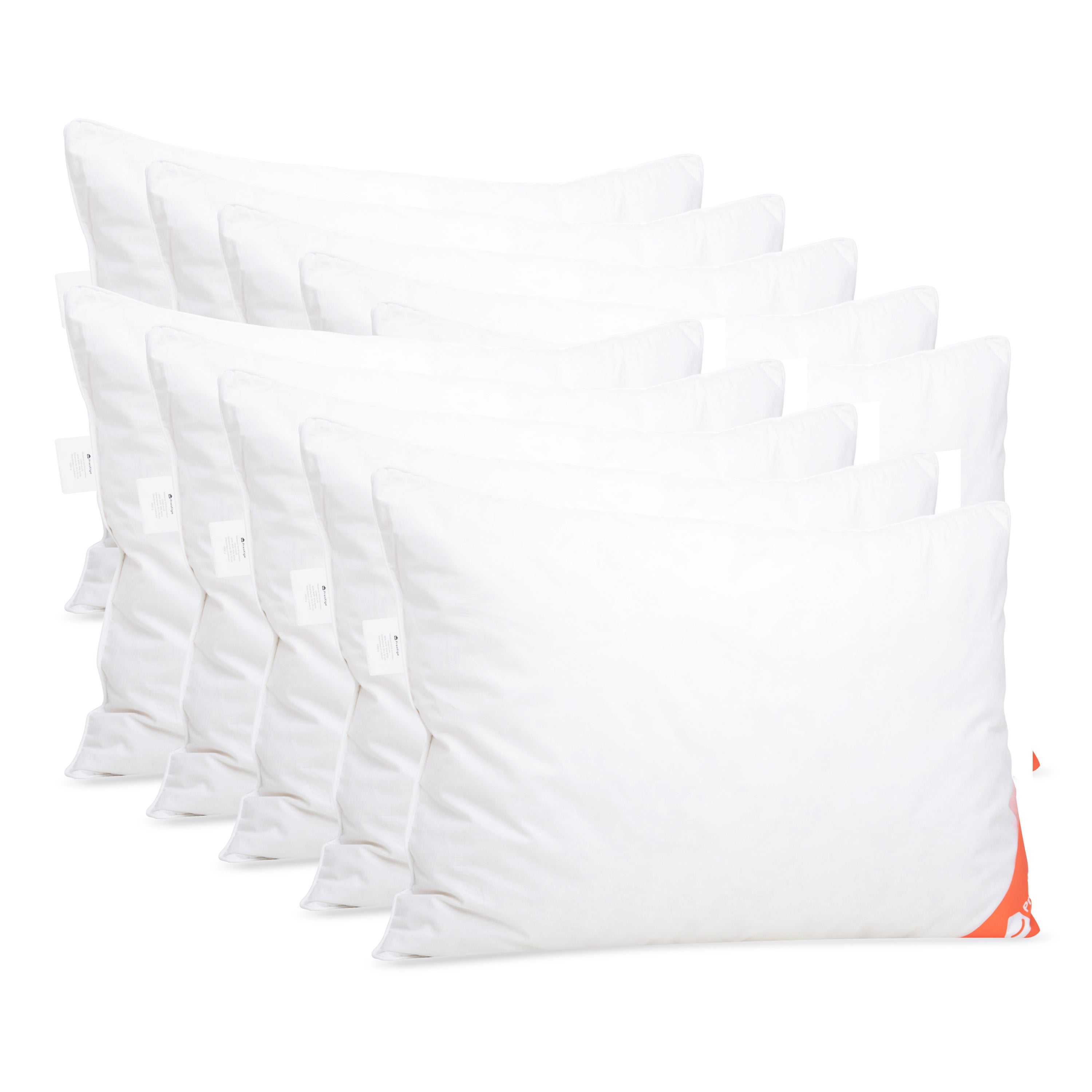 Set 10 x Perne Deluxe cu pene și puf de gâscă, husă bumbac, 50x70 cm-Seturi Perne-Prestige Home-Prestige Home