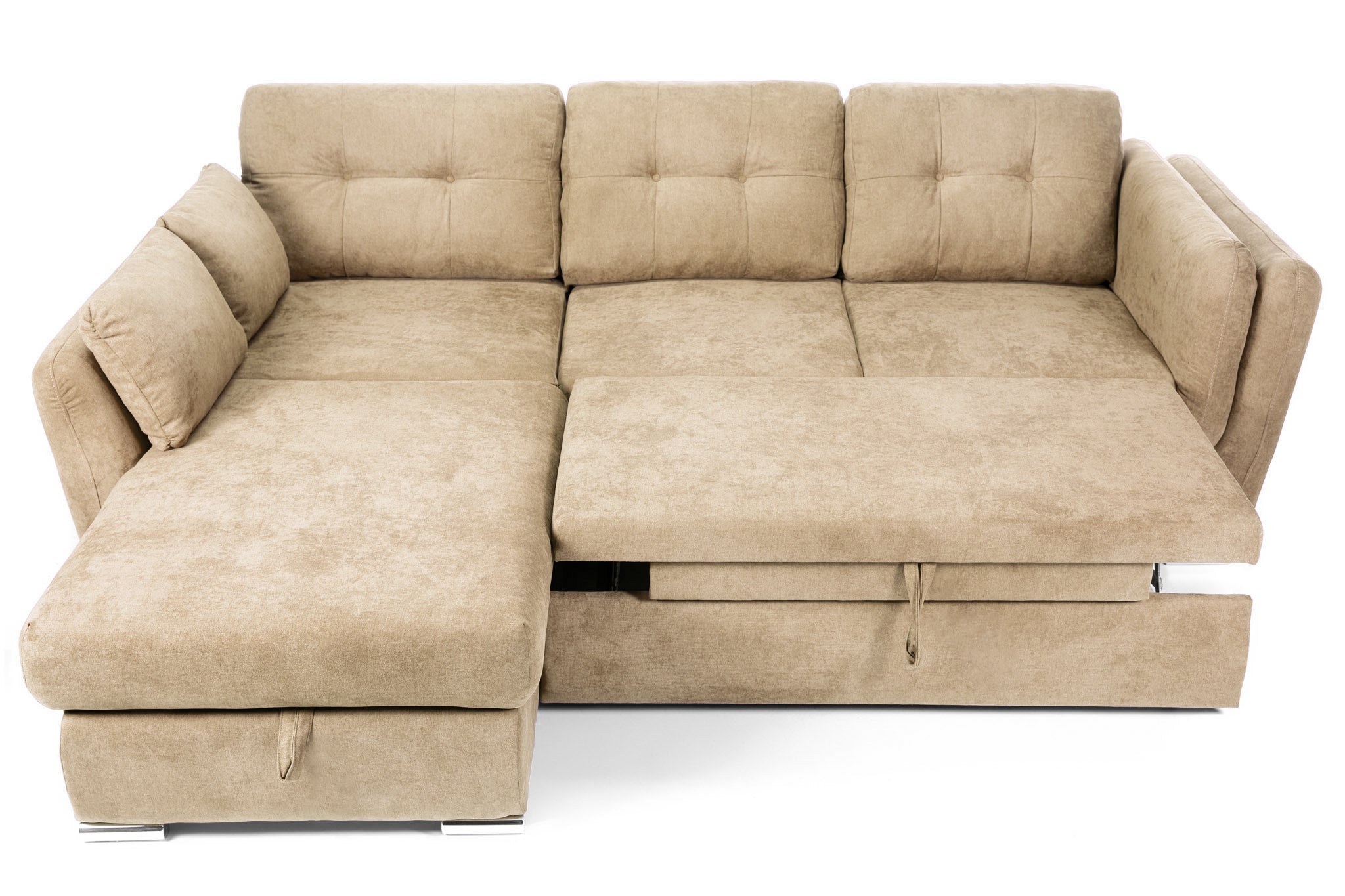 Colțar Extensibil JAZZ, cu ladă depozitare, 245 x 205 x 90 cm, #color_Bej-enjoy