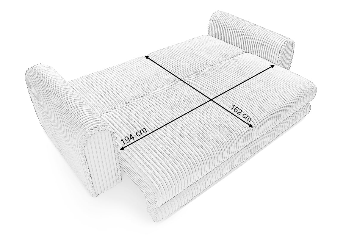 Canapea Extensibilă 3 locuri FELLINI, cu ladă depozitare, 243x108x90 cm