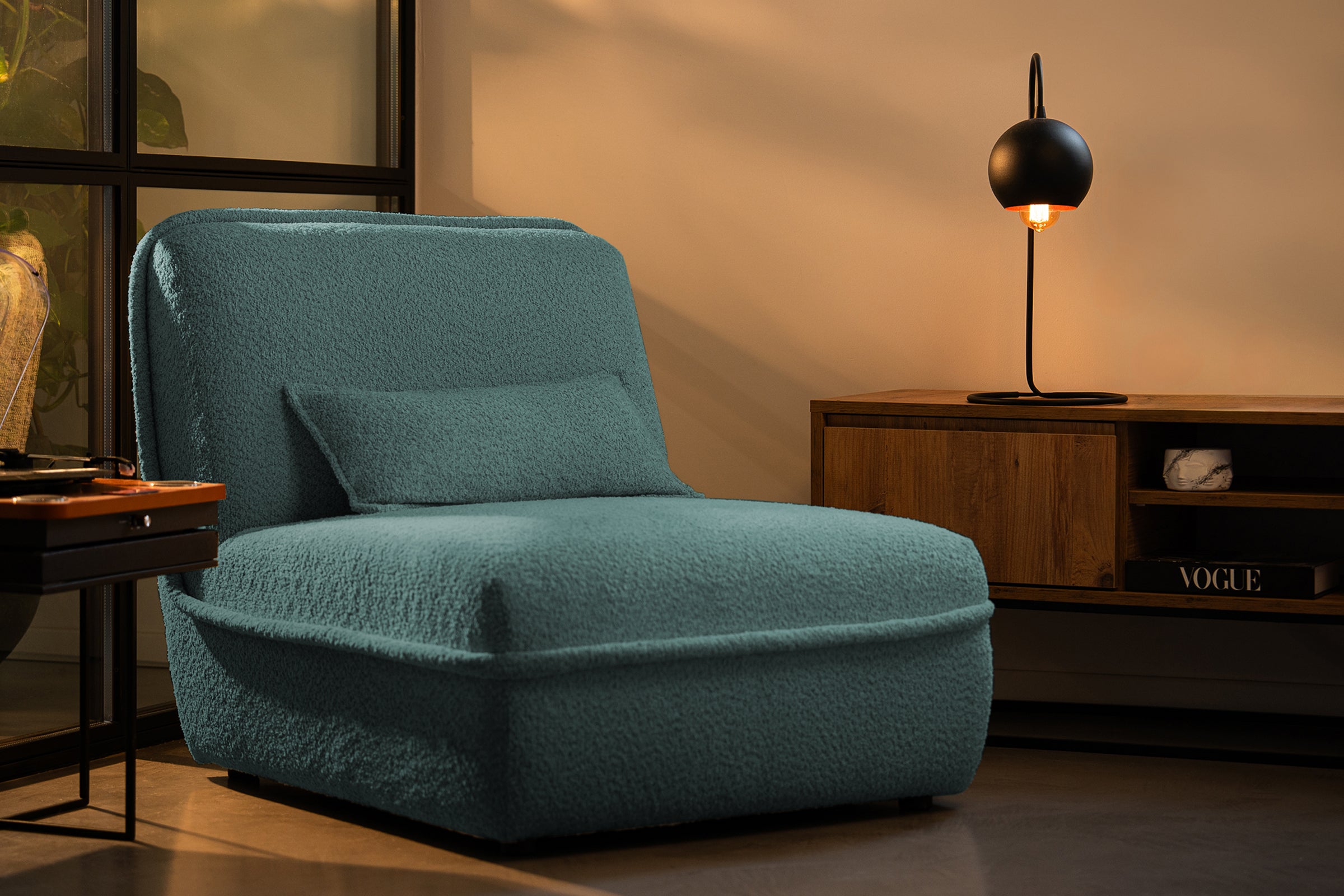 Fotoliu Nor, 80x100x78 cm, #color_Turcoaz-Anthology