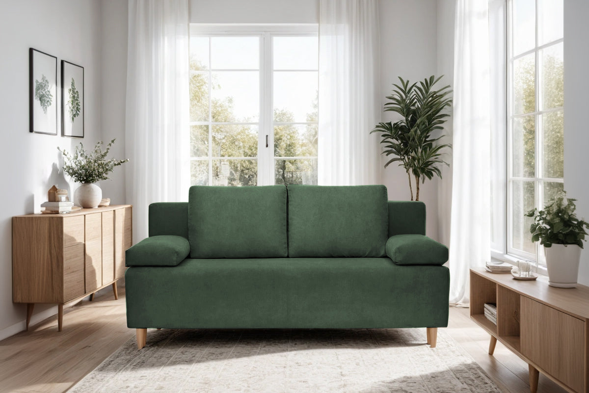 Canapea Extensibila 3 locuri Candy, cu lada de depozitare, 190x95x100cm - Prestigehome.ro - Canapea - Prestige - #color_Verde-Fjord