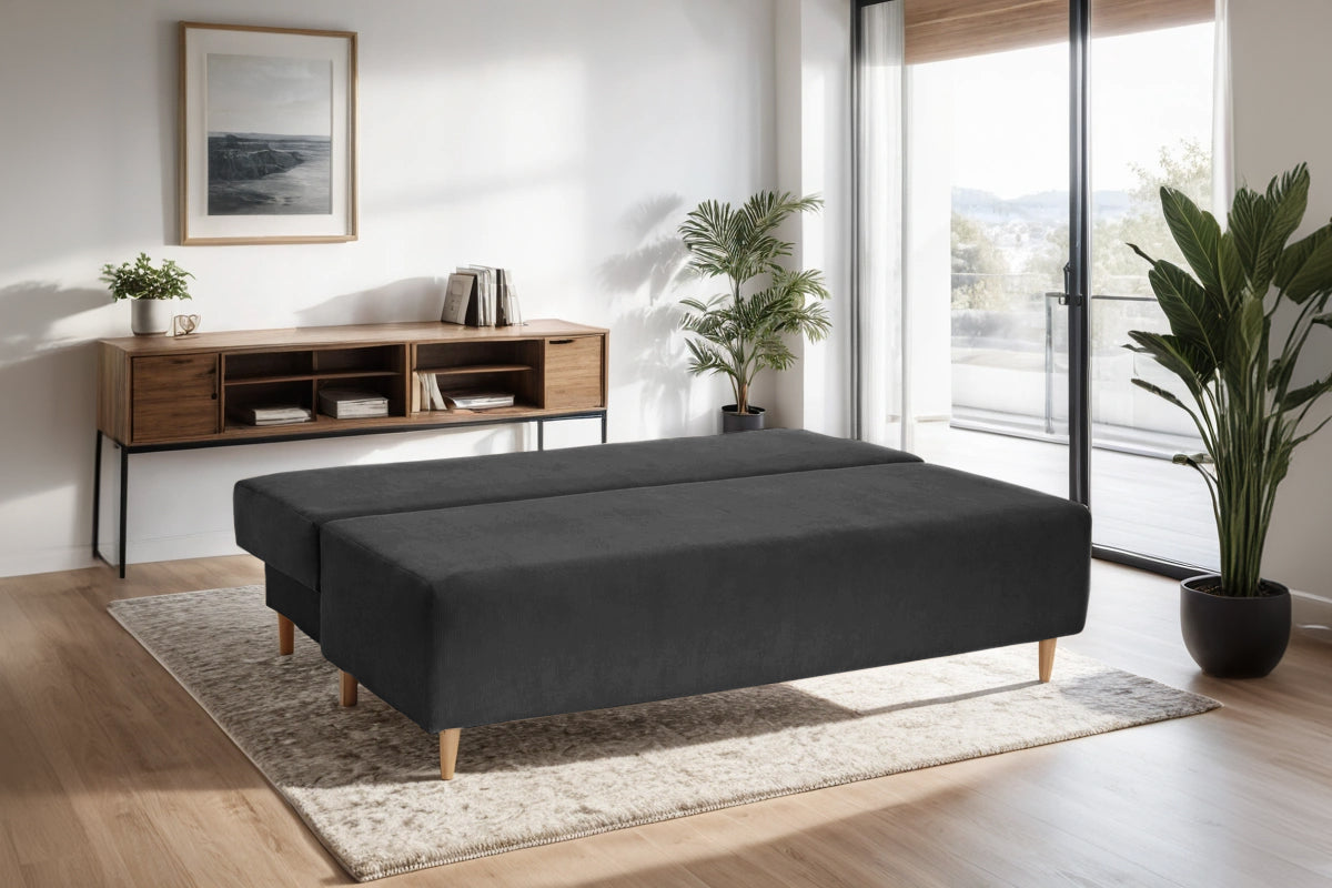 Canapea Extensibila 3 locuri Candy, cu lada de depozitare, 190x95x100cm - Prestigehome.ro - Canapea - Prestige - #color_Antracit-Fjord