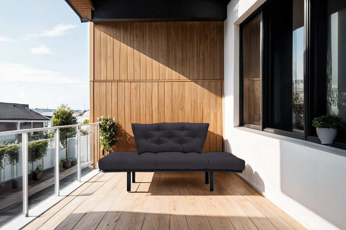 Canapea Extensibila 2 locuri SUNNY, pentru terasa, 155X70X85 cm, prestigehome.ro, Prestige Home, Prestige, balcon, gradina mobila, #color_gri-inchis-enjoy