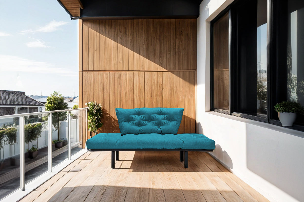 Canapea Extensibila 2 locuri SUNNY, pentru terasa, 155X70X85 cm, prestigehome.ro, Prestige Home, Prestige, balcon, gradina mobila, #color_turcoaz-enjoy