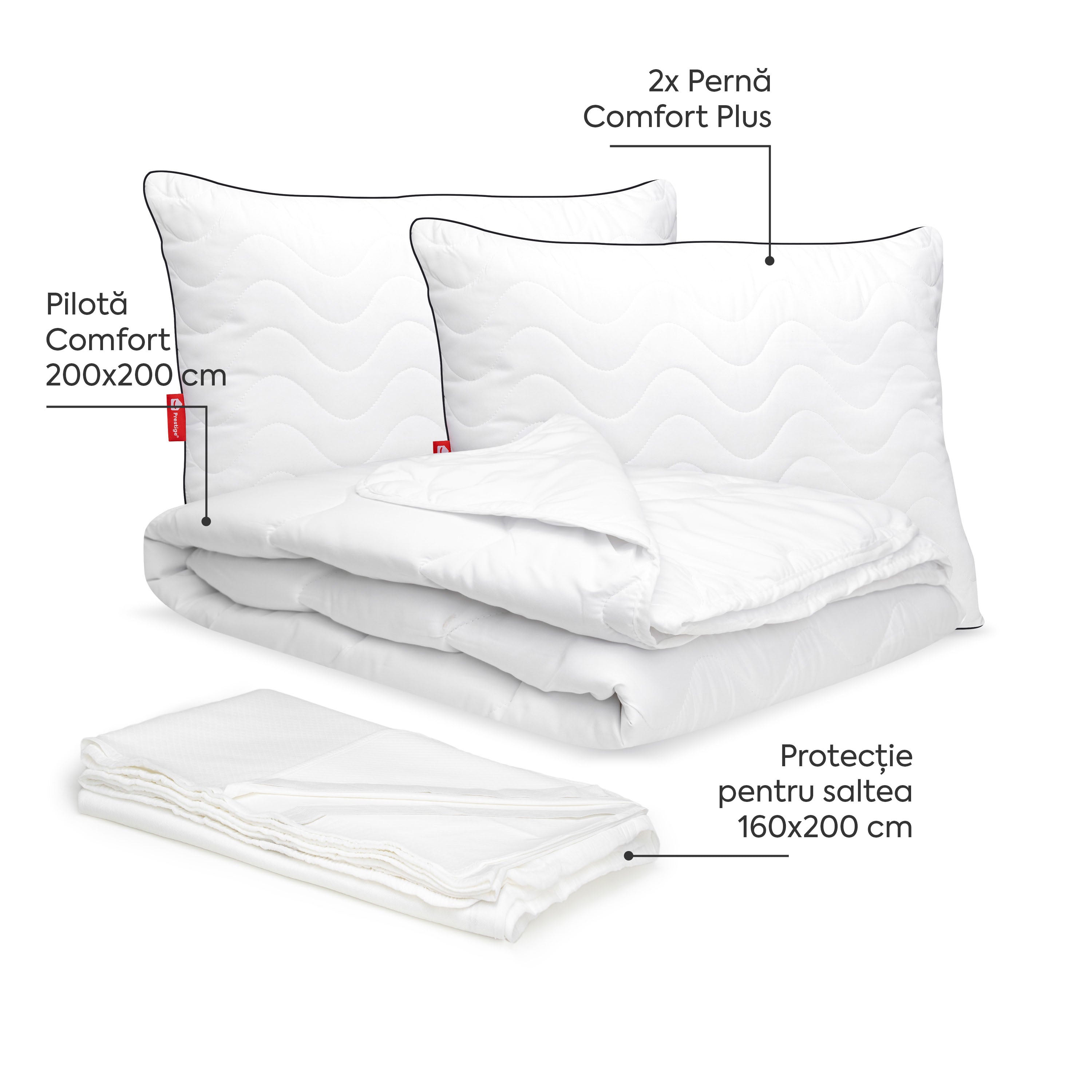 Pachet Comfort Plus Double-Seturi Perne + Pilote-Prestige Home-Prestige Home