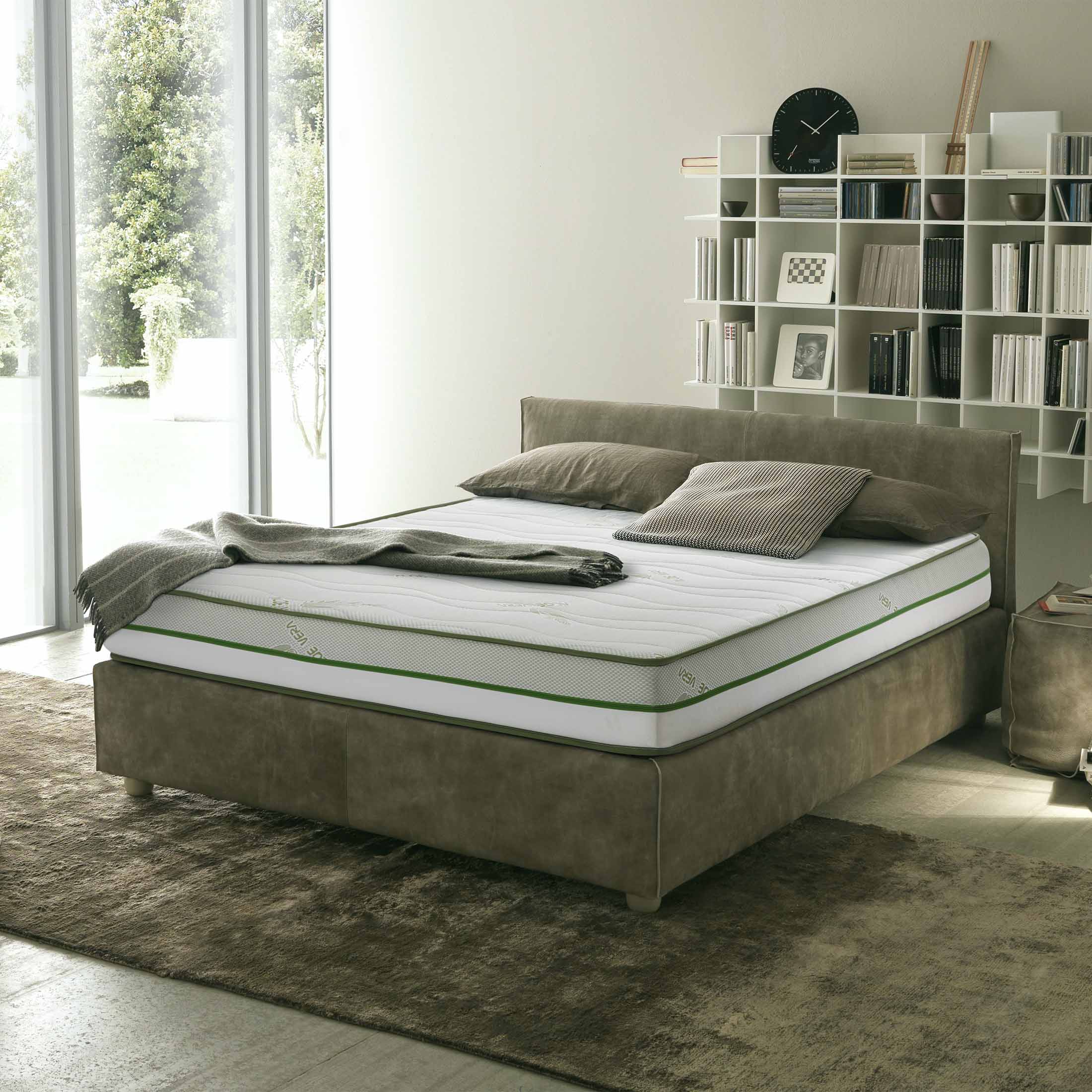 Pachet Pat + Saltea 160x200 Premium Double-Seturi Paturi + Saltele-Prestige Home-Swing-Gri-Prestige Home