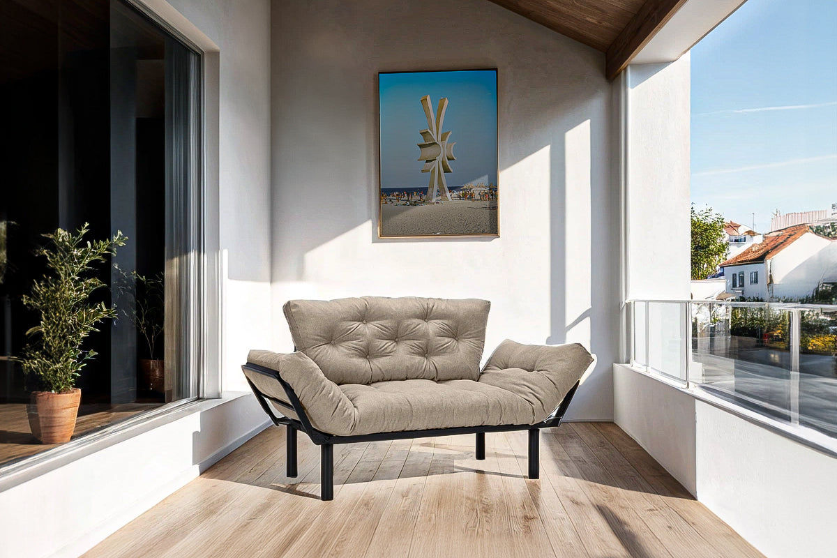 Canapea Extensibila 2 locuri SUNNY, pentru terasa, 155X70X85 cm, prestigehome.ro, Prestige Home, Prestige, balcon, gradina mobila, #color_bej-enjoy