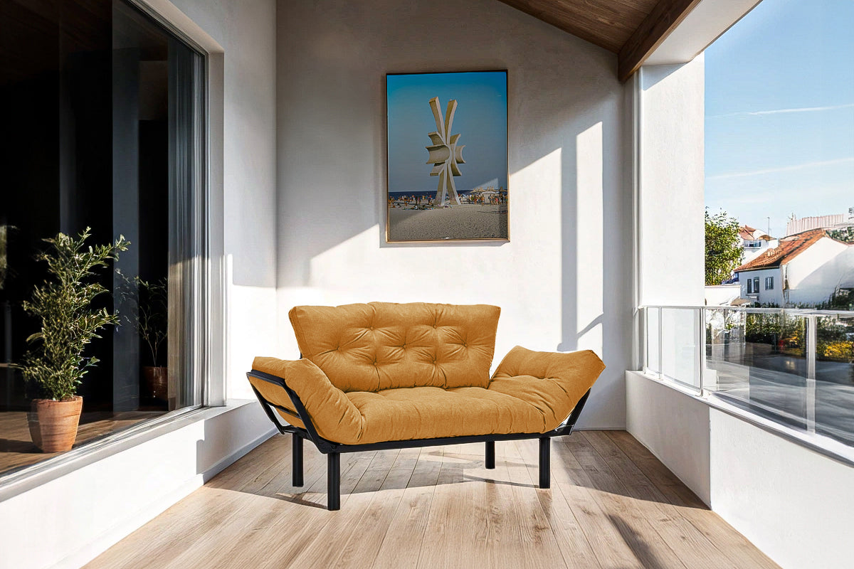 Canapea Extensibila 2 locuri SUNNY, pentru terasa, 155X70X85 cm, prestigehome.ro, Prestige Home, Prestige, balcon, gradina mobila, #color_mango-enjoy