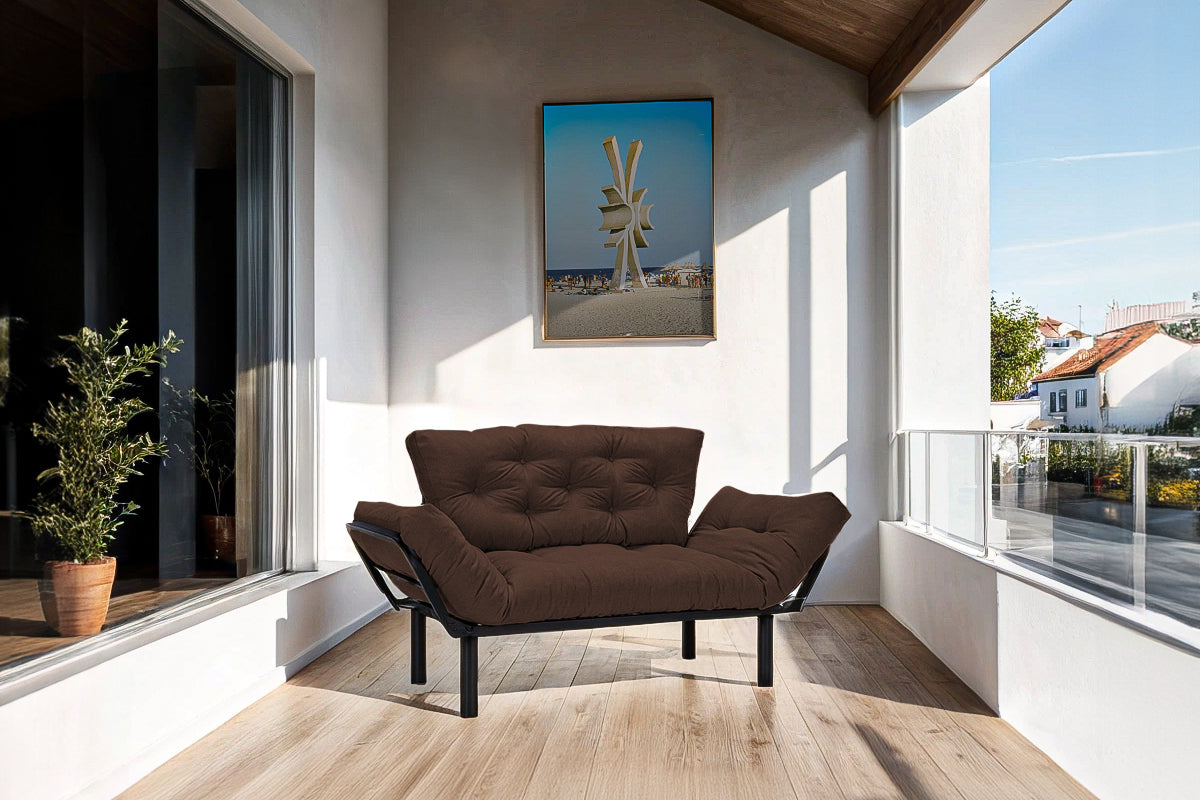 Canapea Extensibila 2 locuri SUNNY, pentru terasa, 155X70X85 cm, prestigehome.ro, Prestige Home, Prestige, balcon, gradina mobila, #color_maro-enjoy