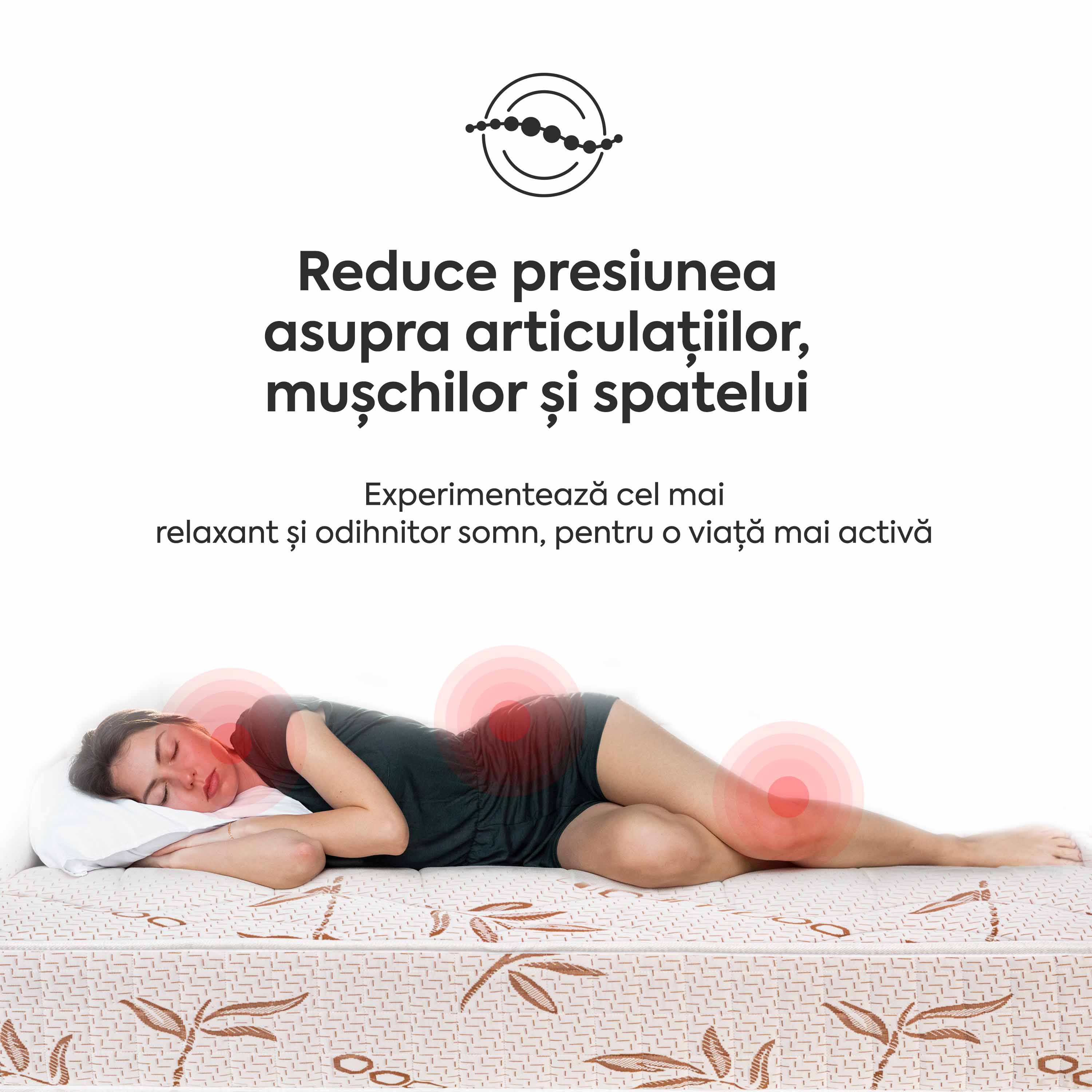 Saltea BAMBOO CONFORT, spumă poliuretanică, reversibilă, hipoalergenică, super ortopedică, Grosime 19 cm - Prestige Home