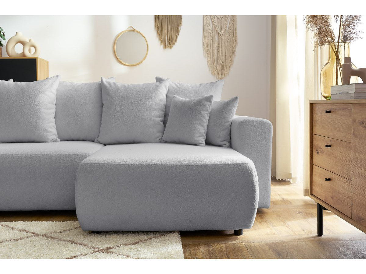 Colțar Extensibil LIVIGNO, cu ladă de depozitare, șezlong interschimbabil, 282x153x95cm - Prestigehome.ro - Canapea - Prestige #color_Gri-Deschis-Anthology