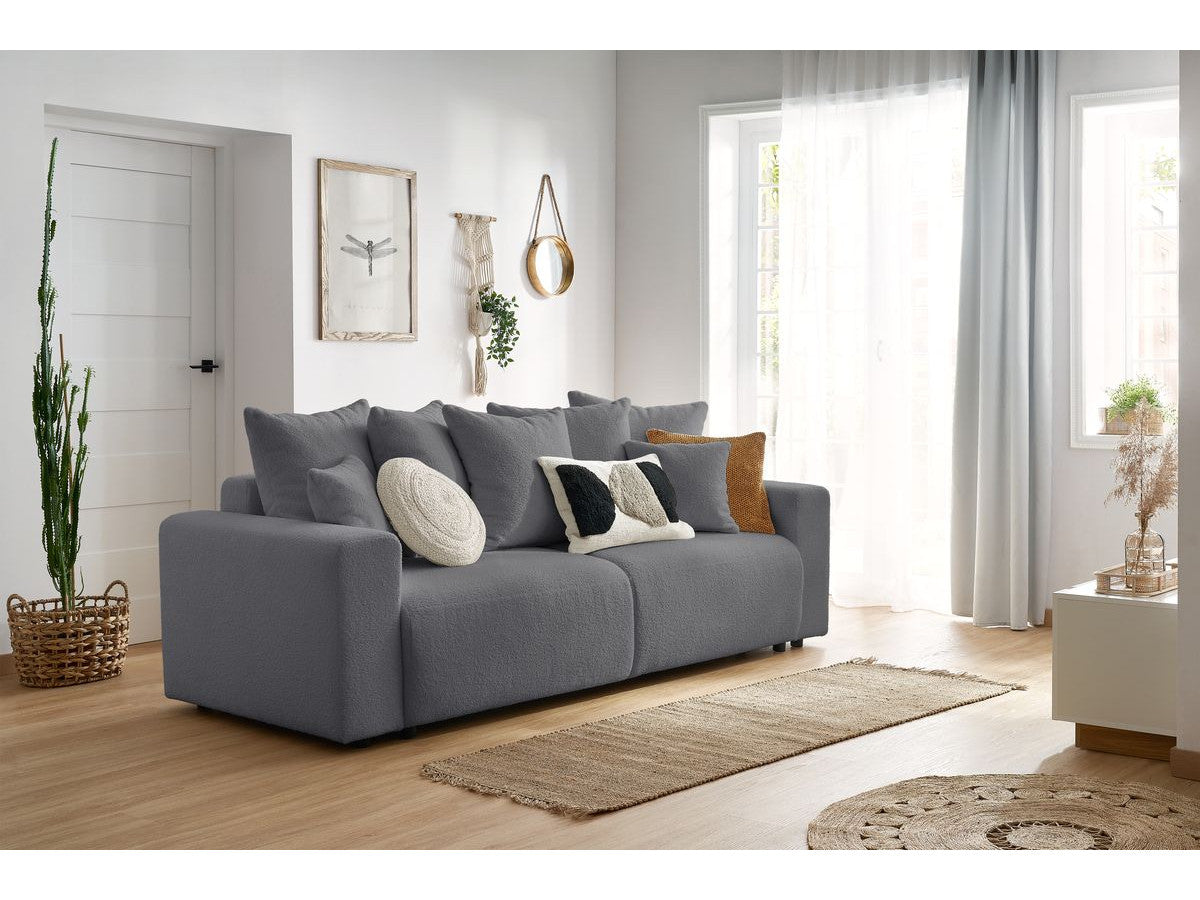 Canapea Extensibilă 3 locuri LIVIGNO, cu ladă de depozitare, 235x93x100 cm - Prestigehome.ro - Canapea - Prestige #color_Gri-Inchis-Anthology