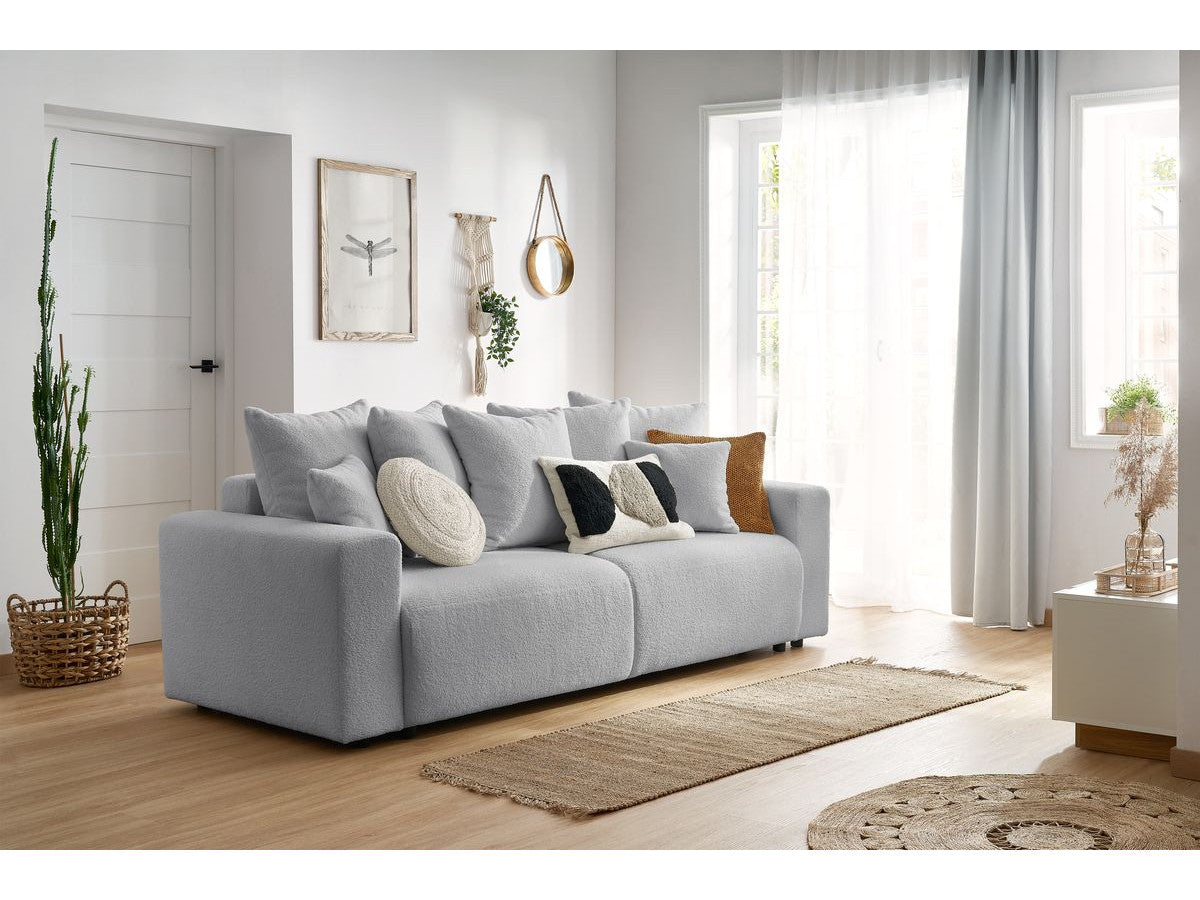 Canapea Extensibilă 3 locuri LIVIGNO, cu ladă de depozitare, 235x93x100 cm - Prestigehome.ro - Canapea - Prestige #color_Gri-Deschis-Anthology