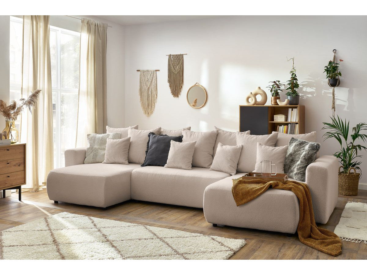 Colțar Panoramic Extensibil LIVIGNO, cu ladă de depozitare, 386x153x95 cm - Prestigehome.ro - Canapea - Prestige #color_Bej-Anthology