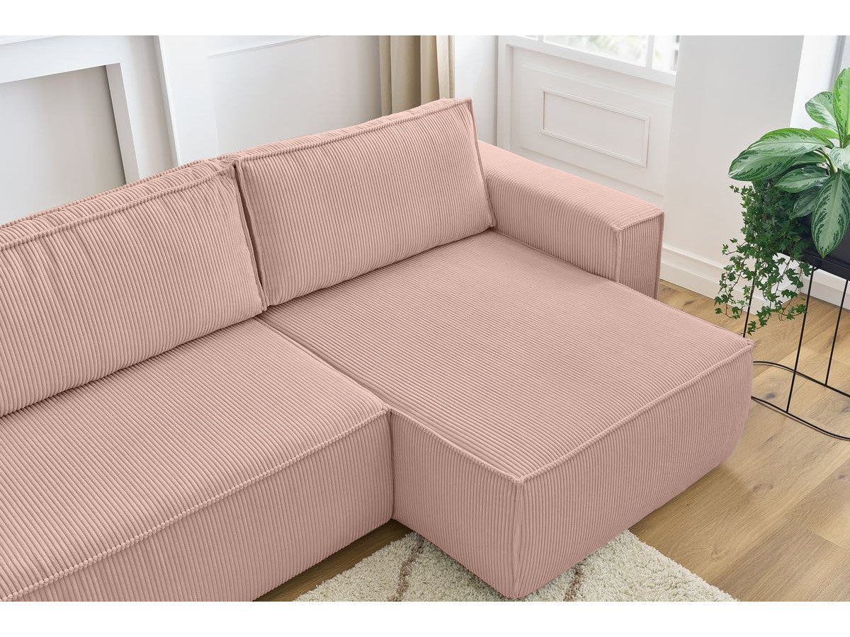 Colțar in formă de U Extensibil CLOUD, cu ladă de depozitare, 384x148x88cm - Prestigehome.ro - Coltar - Prestige - #color_Roz-Zoom