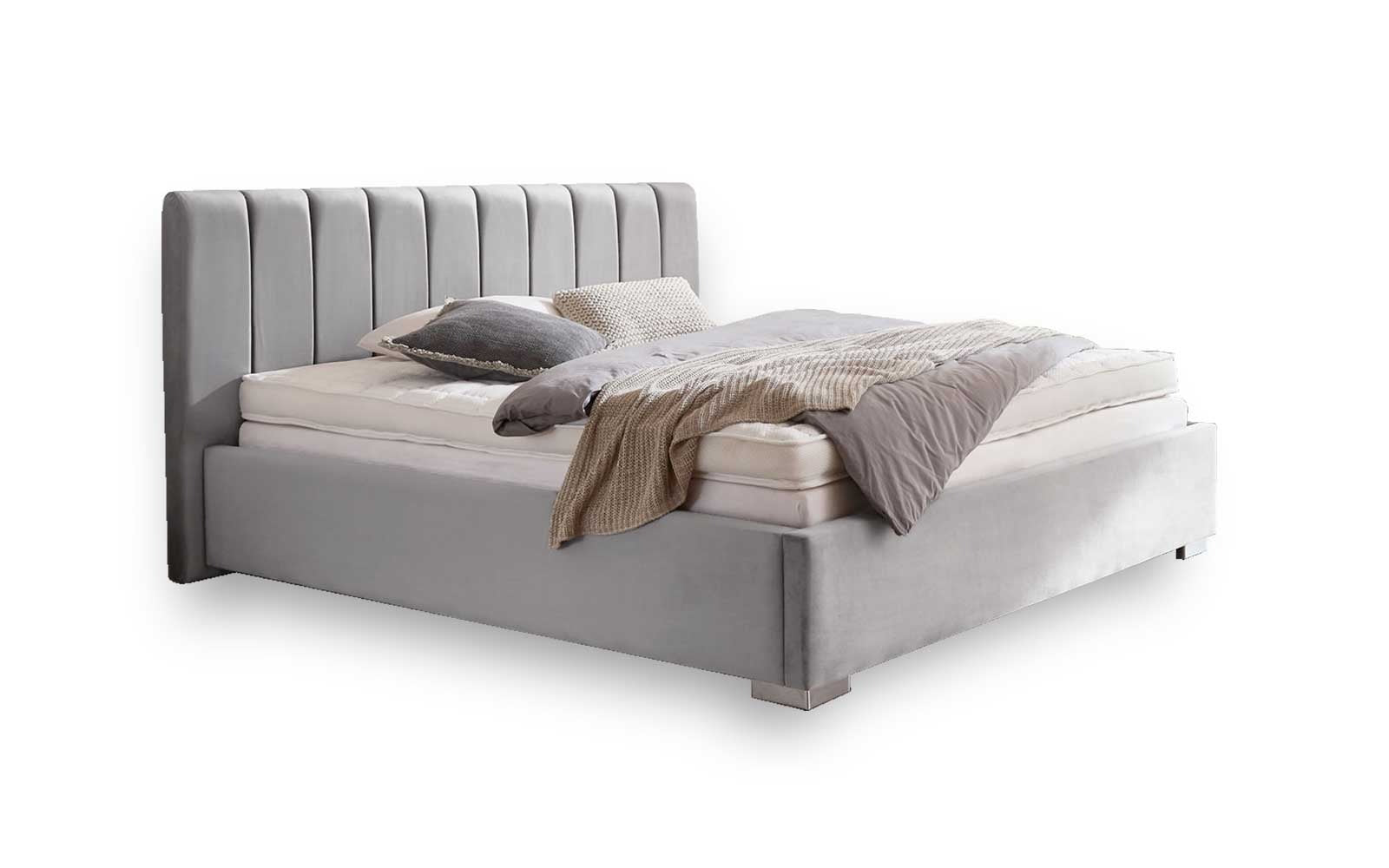 Pachet Pat + Saltea 120x200 Premium Single-Seturi Paturi + Saltele-Prestige Home-Swing-Gri-Prestige Home