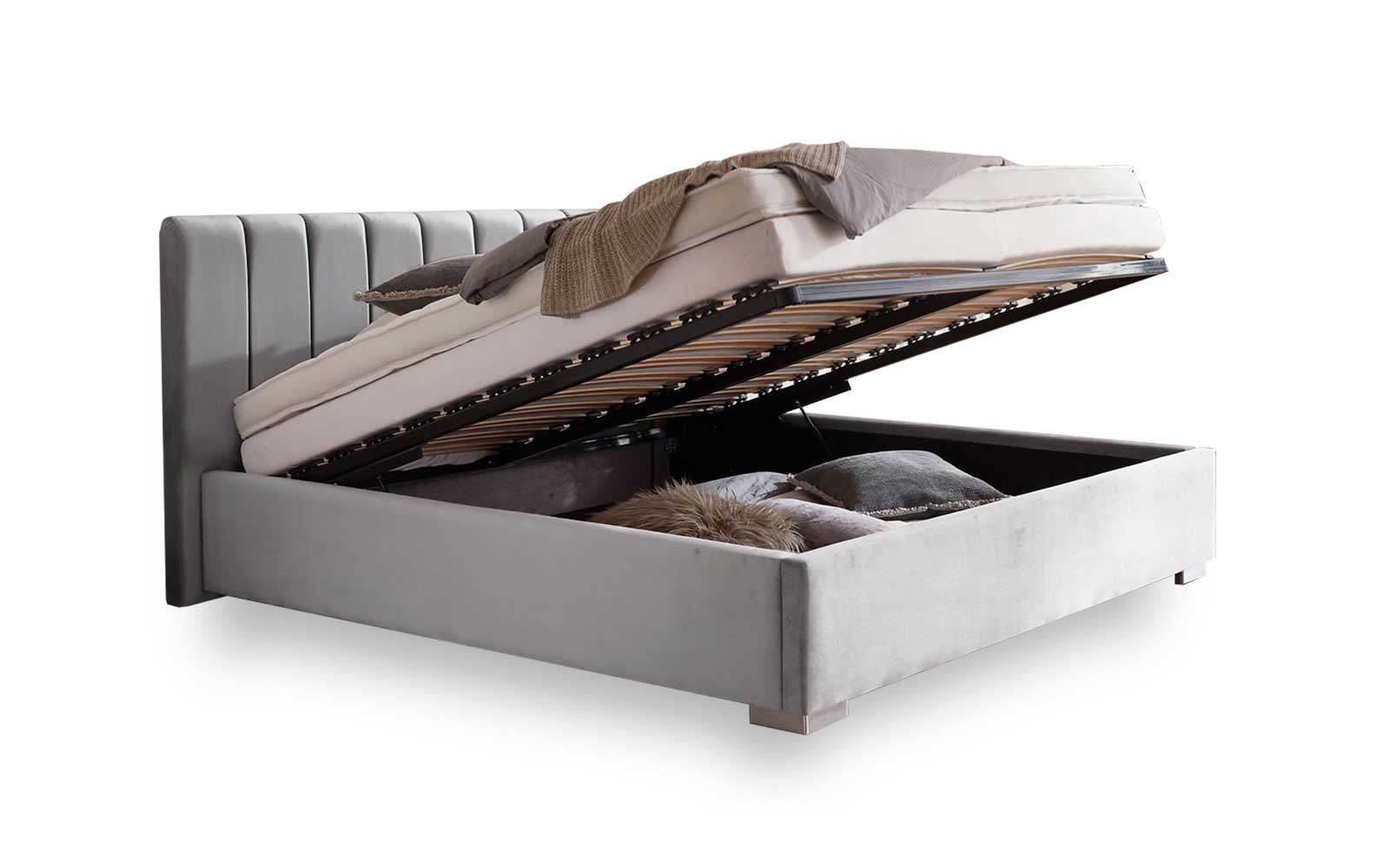 Pachet Pat + Saltea 160x200 Premium Double-Seturi Paturi + Saltele-Prestige Home-Swing-Gri-Prestige Home