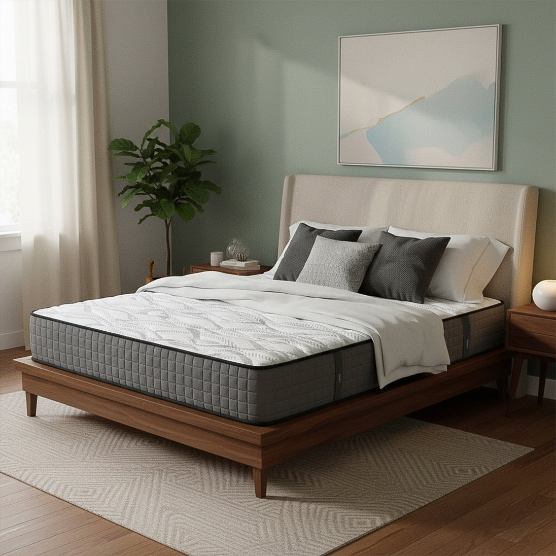 Saltea Ideal Sleep WAVE POCKET, Arcuri individuale, spumă poliuretanică în straturi, superortopedică, Grosime 25 cm