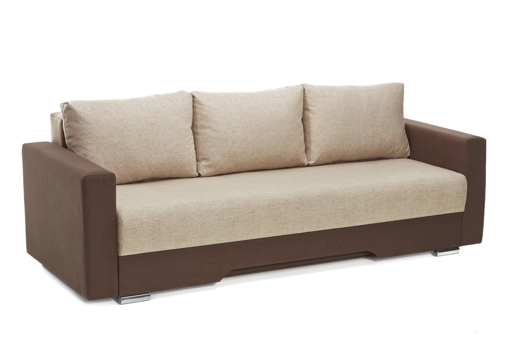 Canapea Extensibila 3 locuri Cesar, cu lada de depozitare, 220x90x85 cm - Prestigehome.ro - Canapea - Prestige #color_bej-maro