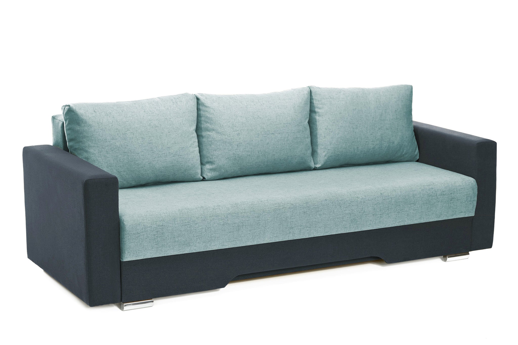 Canapea Extensibila 3 locuri Cesar, cu lada de depozitare, 220x90x85 cm - Prestigehome.ro - Canapea - Prestige #color_menta-albastru