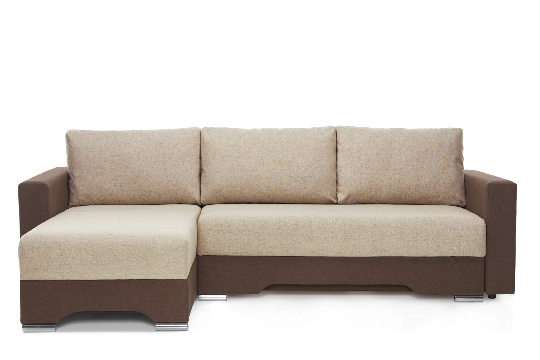 Coltar Extensibil 3 locuri Cesar, cu lada de depozitare, 247x160x85 cm - Prestigehome.ro - Coltar - Prestige #color_bej-maro