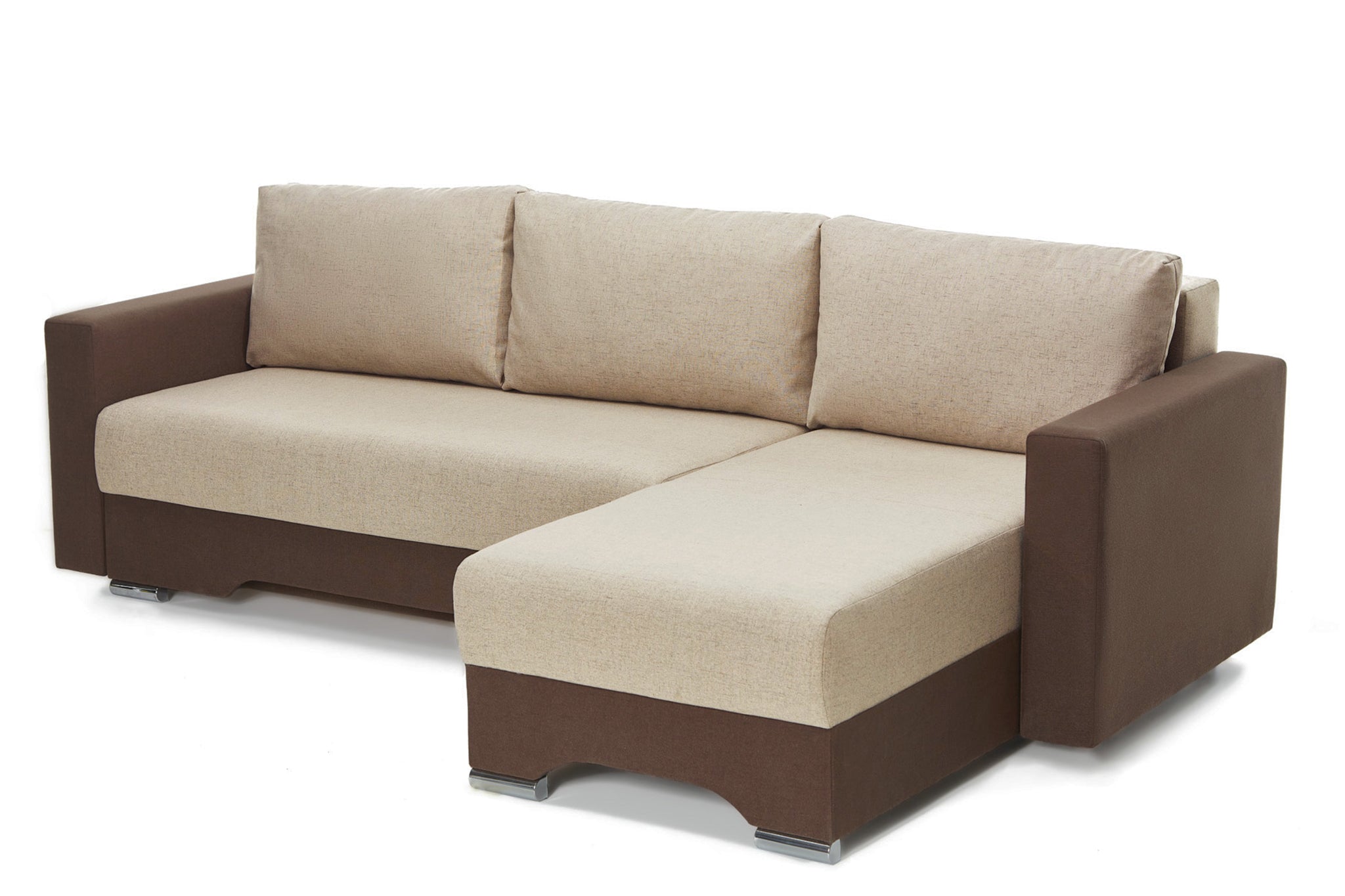 Coltar Extensibil 3 locuri Cesar, cu lada de depozitare, 247x160x85 cm - Prestigehome.ro - Coltar - Prestige #color_bej-maro