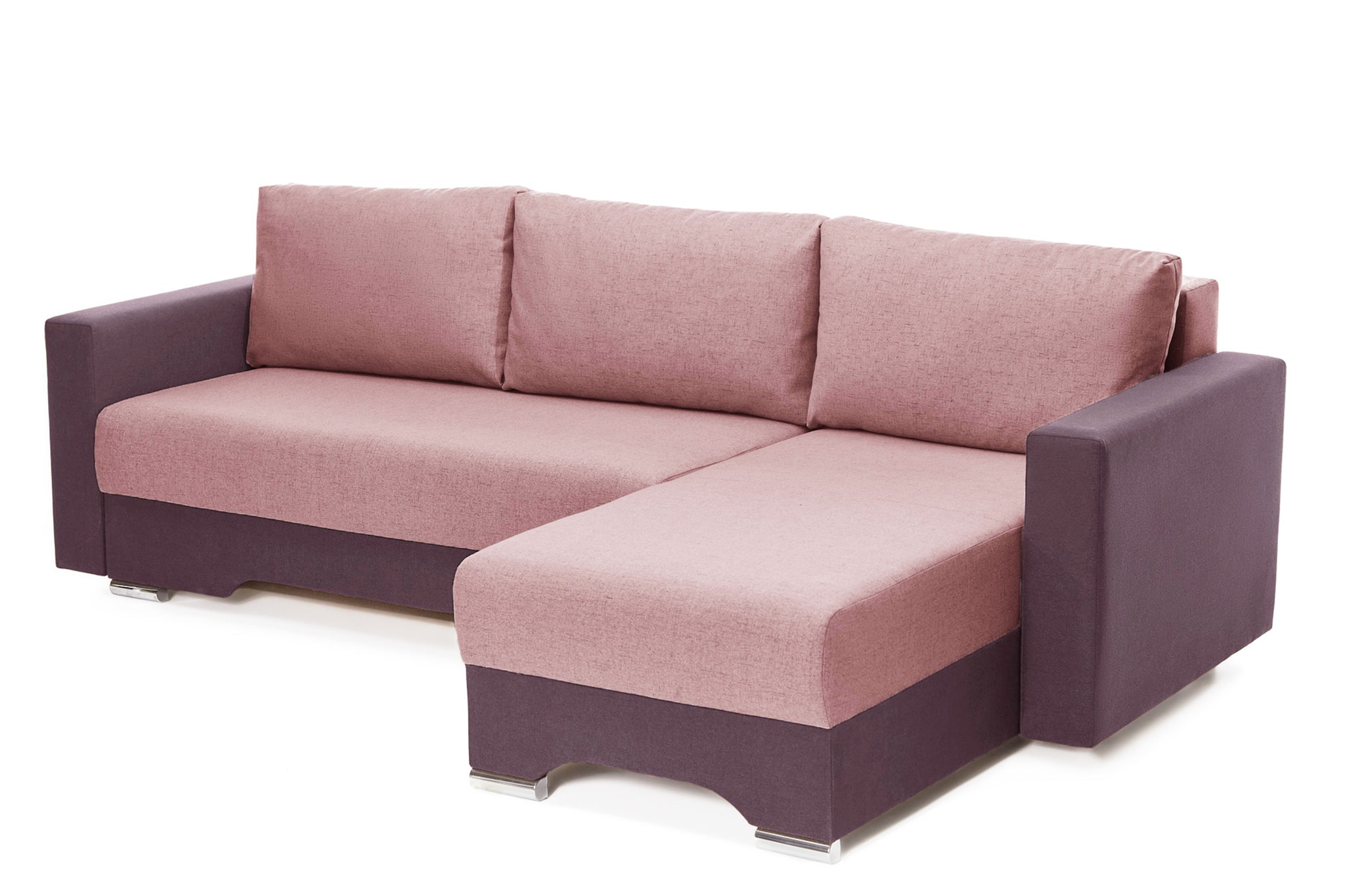 Coltar Extensibil 3 locuri Cesar, cu lada de depozitare, 247x160x85 cm - Prestigehome.ro - Coltar - Prestige #color_roz-mov