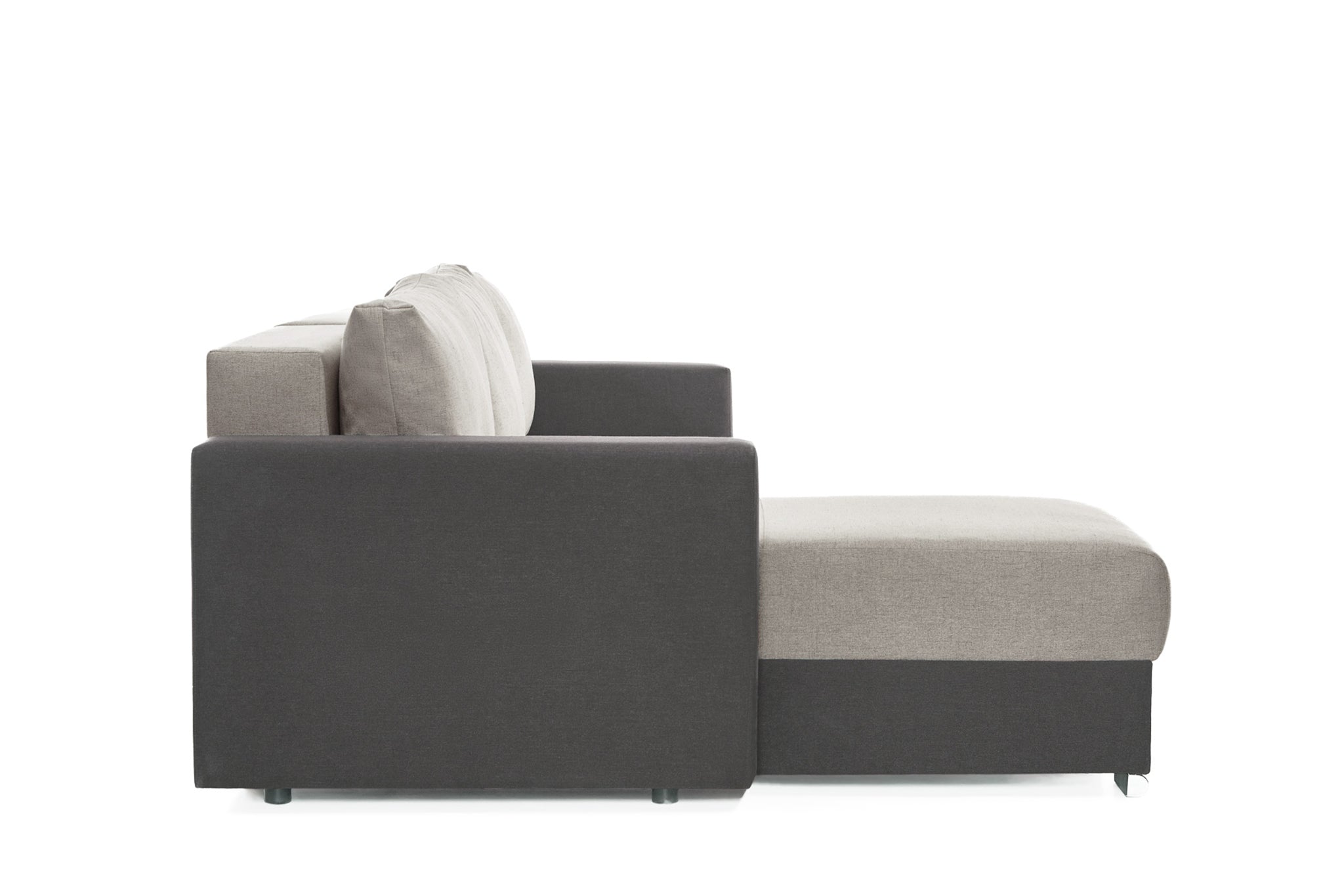 Coltar Extensibil 3 locuri Cesar, cu lada de depozitare, 247x160x85 cm - Prestigehome.ro - Coltar - Prestige #color_Gri-Deschis-Gri-Inchis