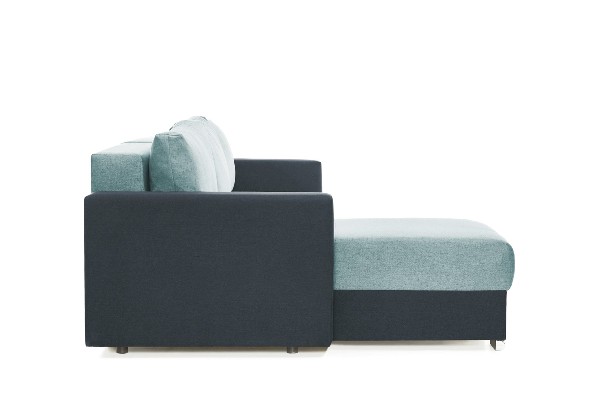 Coltar Extensibil 3 locuri Cesar, cu lada de depozitare, 247x160x85 cm - Prestigehome.ro - Coltar - Prestige #color_menta-albastru