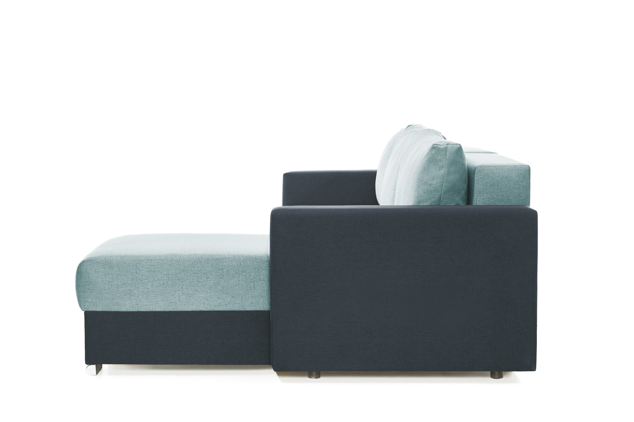 Coltar Extensibil 3 locuri Cesar, cu lada de depozitare, 247x160x85 cm - Prestigehome.ro - Coltar - Prestige #color_menta-albastru