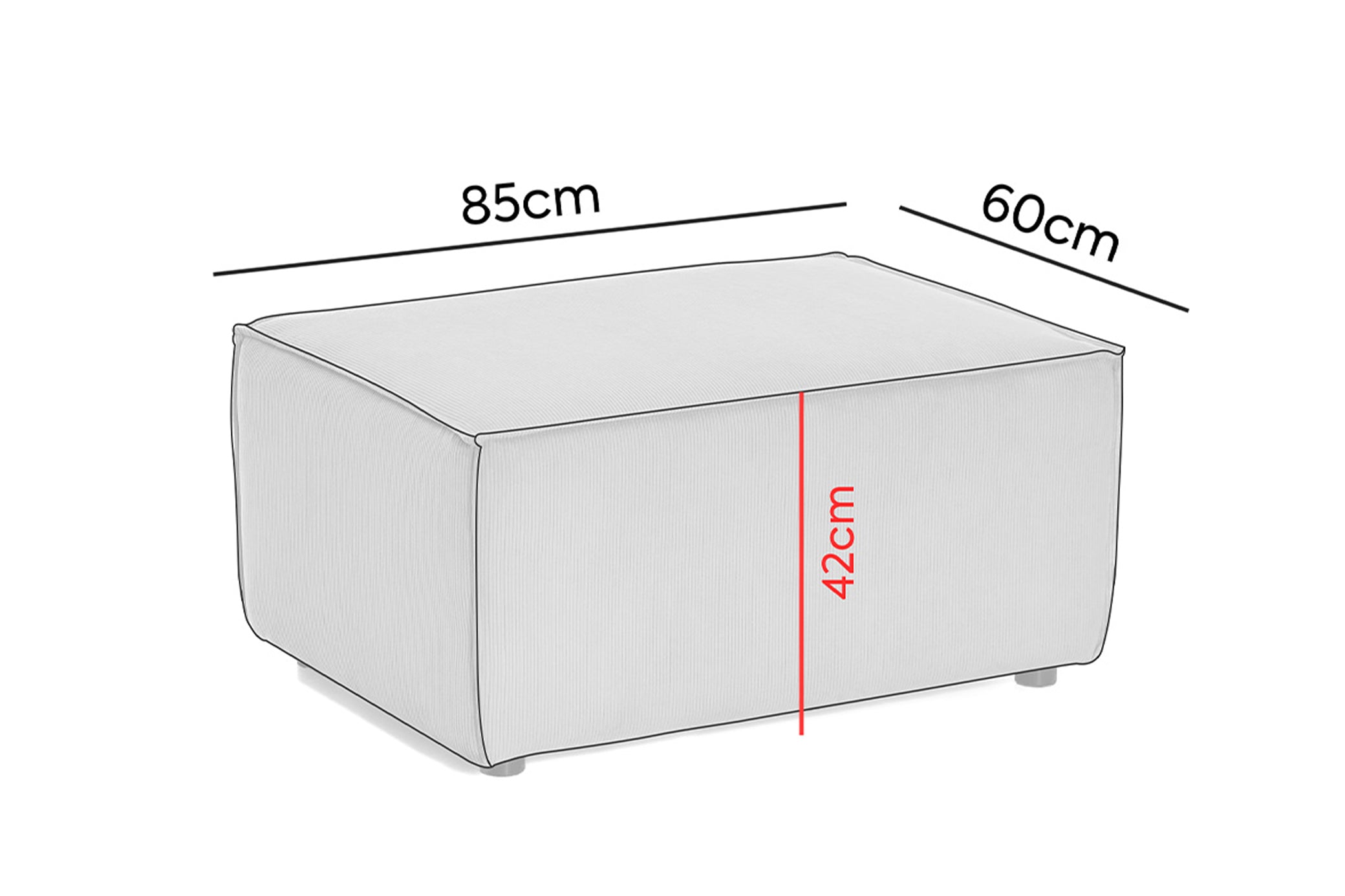 Taburet Cloud, 85x60x42 cm- Prestigehome.ro - Taburet - Prestige
